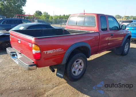 2002 Toyota Tacoma Base V6 из США, поврежденный, VIN 5TEWN72N42Z091483